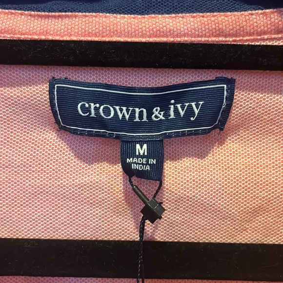 NWT CROWN & IVY Men's Coral 1/4 Zip Pullover size Medium - Picture 4 of 6